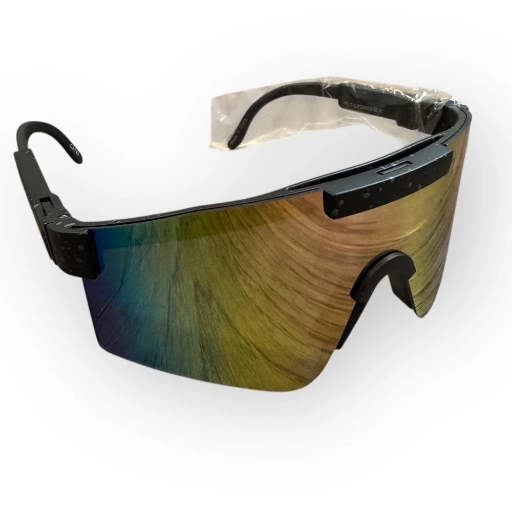 Pit Viper Style Sunglasses Rainbow Mirrored‎ Lens Sport Cycling Outdoor Eyewear